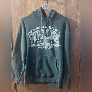 Morgan Wallen Hoodie Men’s M Green One Night At A Time 2024 Tour Concert Merch